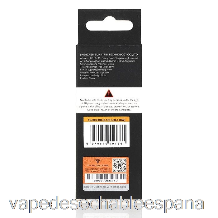 Bobinas De Repuesto De Malla Vape España Teslacigs Ts Tallica Bobinas De Malla De 0.18ohm Ts-xx